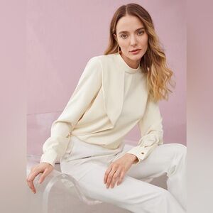 MOTF asymmetrical ruffle blouse size XS